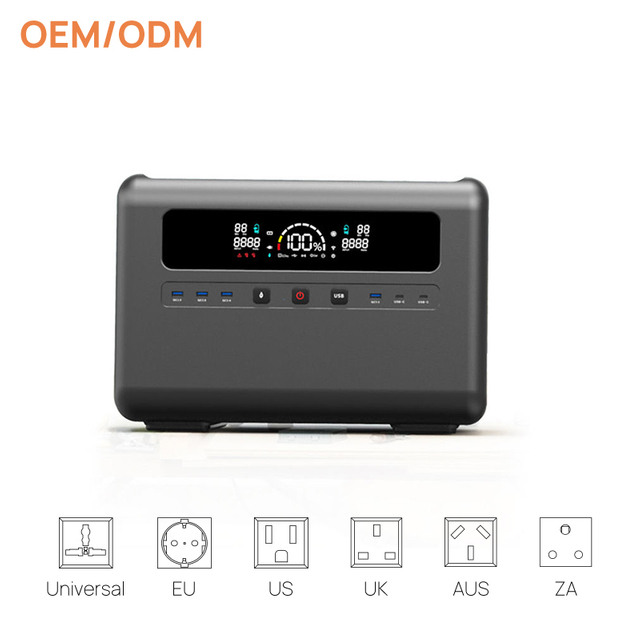 Portable power station 1000W 2000w 2400W solar generator outdoor power bank for camping