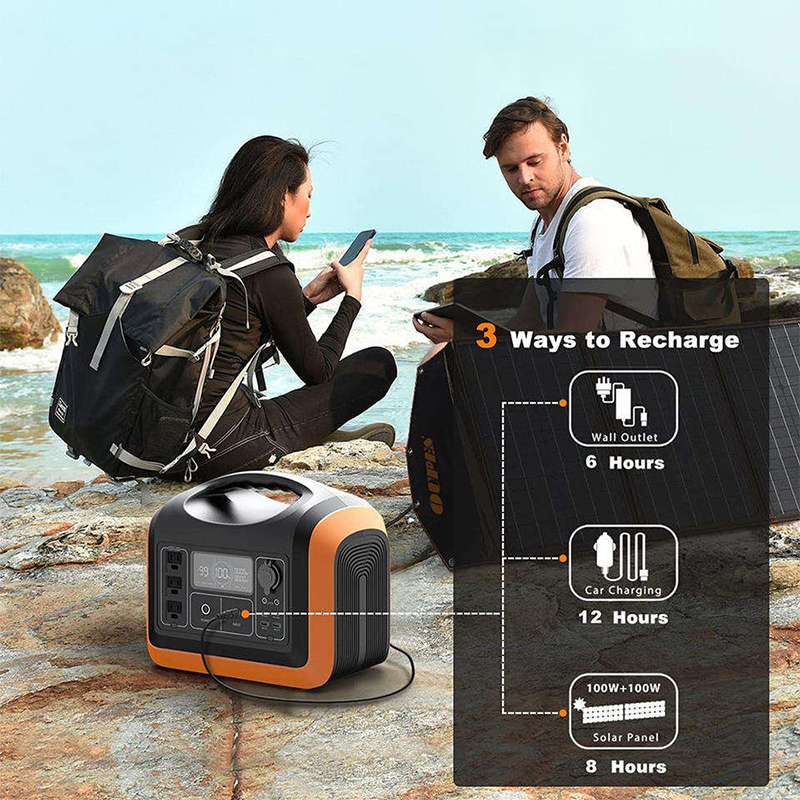 1800w Portable Solar Power Station Battery Charging For Outdoor Camping