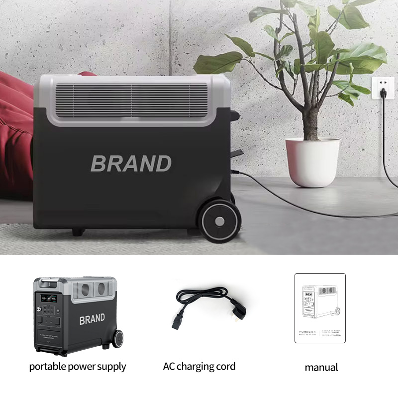 EZ3600 3600W/3840Wh fast Chargeing Portable Power Station 3600Wh 2.7H To Full Charge 5 AC Outlets 3600-7200W 120V Lifepo4 Power Station
