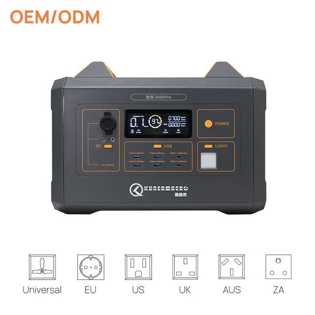 Wbudowana twarda obudowa do ładowania Przenośna elektrownia Bluetooth 2200 W 2016 Wh 