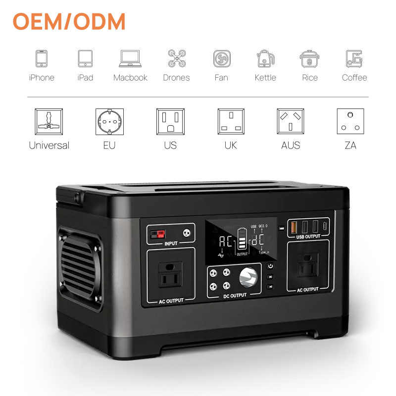 outdoor energy storage emergency portable power station 500W Portable Lithium Battery LiFePO4 portable power station