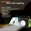 Portable Rechargeable Solar Emergency Power Station Solar Generator With Led Light Mobile Solar Power Station