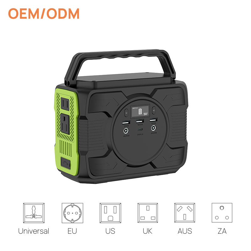 Portable Rechargeable Solar Emergency Power Station Solar Generator With Led Light Mobile Solar Power Station