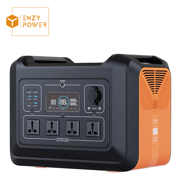 2400W LiFePO4 Battery Charge Generator 220V Solar Power Station Portable For Europe