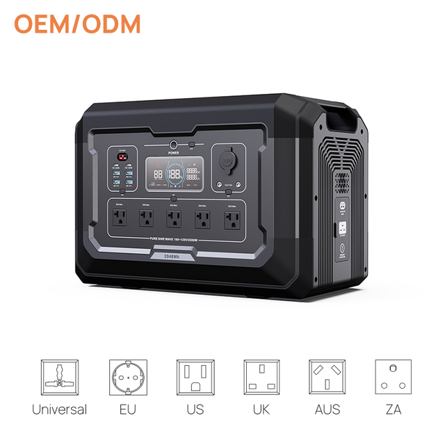 2000w portable power station 2500w solar home backup generator